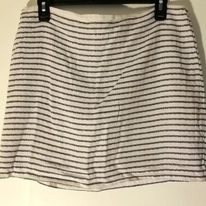 GAP cotton lined stripe mini skirt